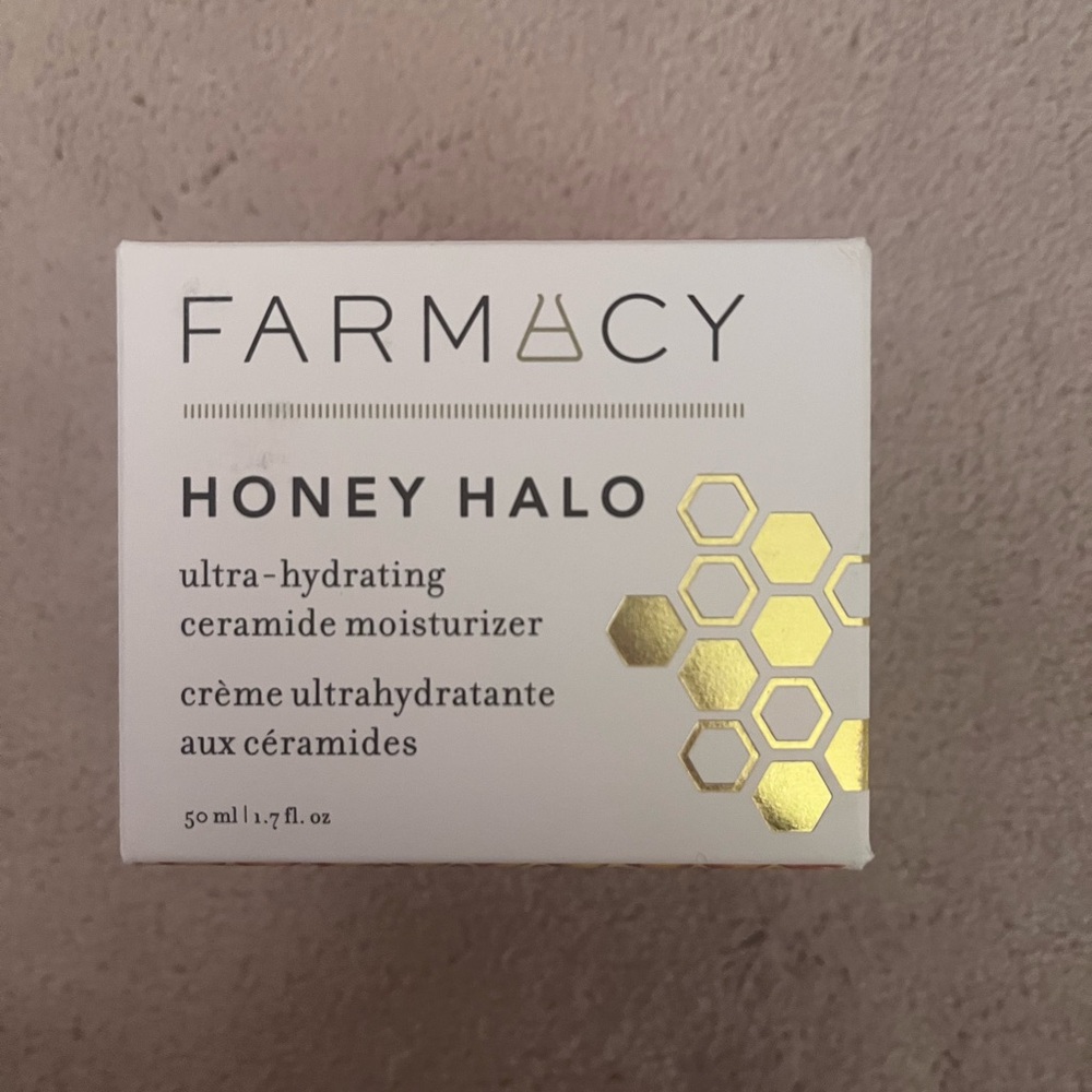 Farmacy Honey Halo Ceramide Moisturizer - White with Gold Accents